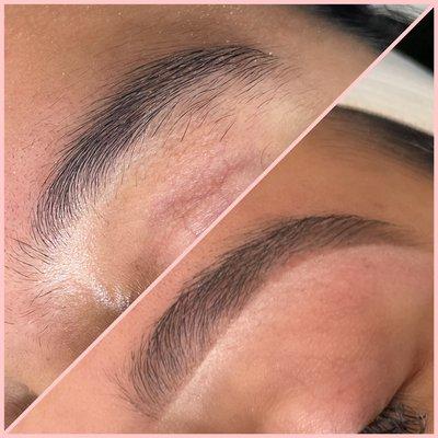 Brow shaping and wax