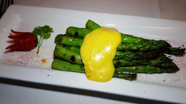 Grilled Asparagus with Hollandaise.
