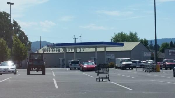 In the Albertsons parking lot