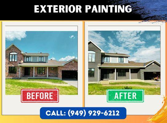 Our Exterior Home Painting job for a customer. Call us at 949-929-6212