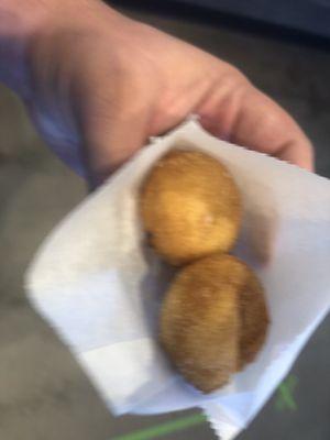 Cinnamon doughnuts for free.