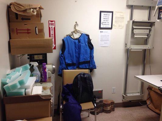 Items in the X-ray room