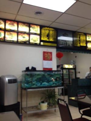 This is inside. China Gourmet is primarily take out and delivery with a few small tables.