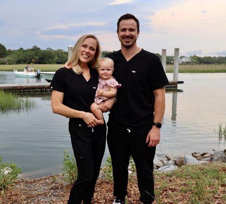 Dr. Culler and his wife, Ashley - who happens to be our Office Manager. With their daughter, Evelyn.