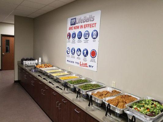 Large and small company luncheons