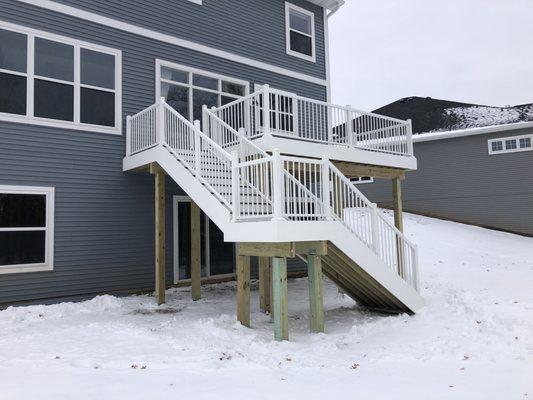 CREATED DECK WITH STAIRS