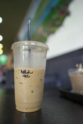 The Legendary wild Coffee level 5 Iced with haupia, 20% heavy cream and salted caramel.