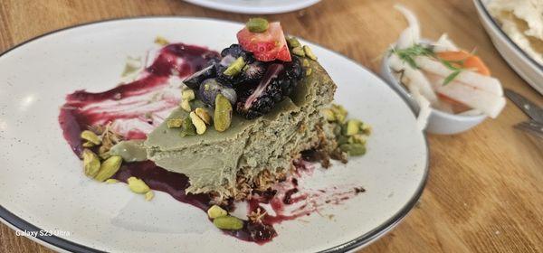Pistachio cheesecake