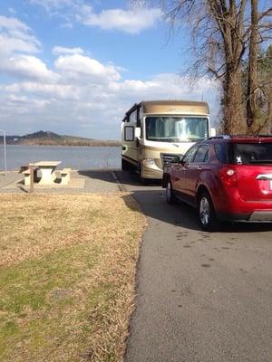 Our site with River in background.