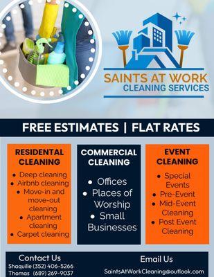 Saints At Work Cleaning Services