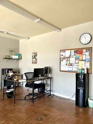 Receptionist area/ employment board