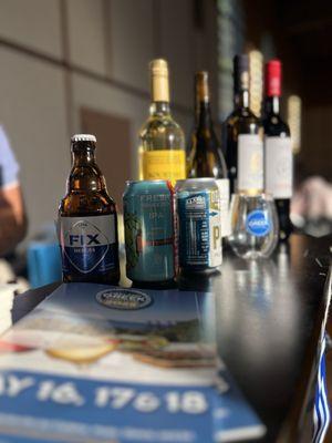 Drinks inside the dining hall