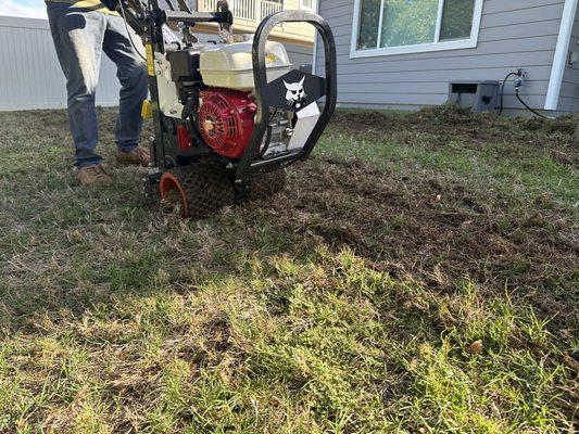 Preparation for new lawn installation