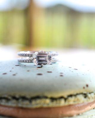 The True North Engagement Ring is a cornerstone to our Compass Collection. An Emerald cut diamond is set East-West with delicate claw prongs