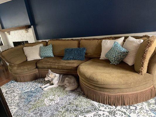 Large sectional couch from Habitat. We love it!