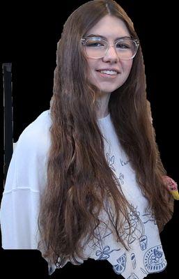 Longer hair is in; we trimmed her ends so she can keep it long. www,salonsalado.com