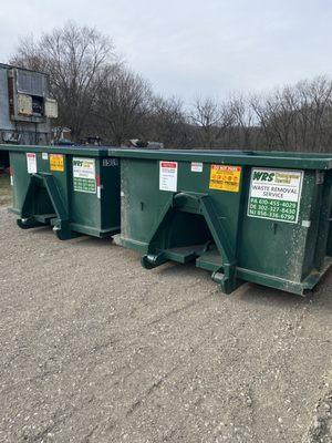 Dumpsters ready to go