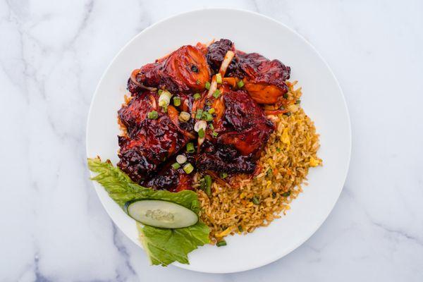 BBQ Chicken with Fried Rice