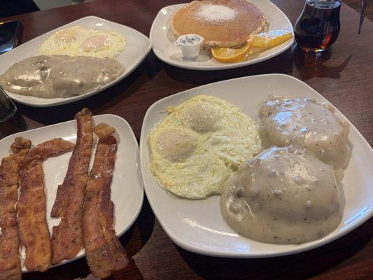 Biscuits & Gravy with bacon