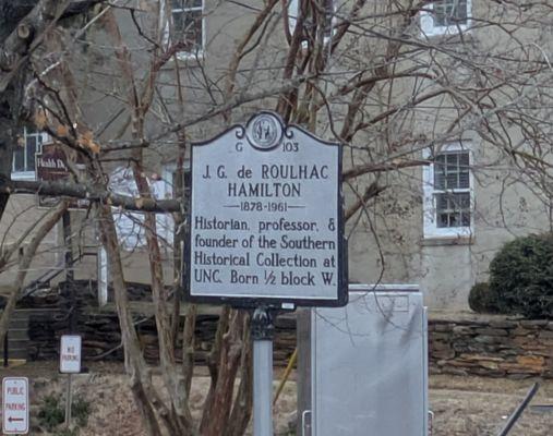 J. G. de Roulhac Hamilton Historical Marker, Hillsborough