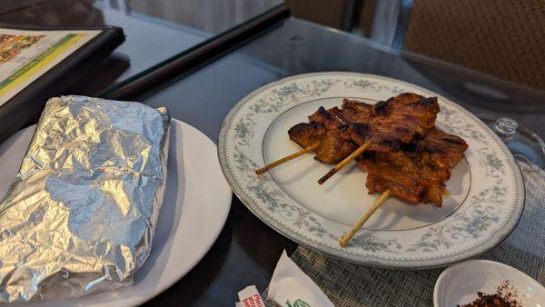 Sticky rice and BBQ pork