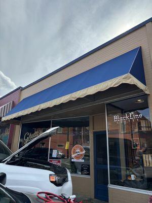 The front of the cafe