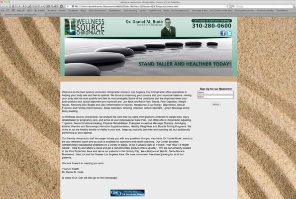 Welcome to Wellness Source Chiropractic with Clinic Director Dr. Daniel M. Rudé a great chiropractor and anti-aging specialist