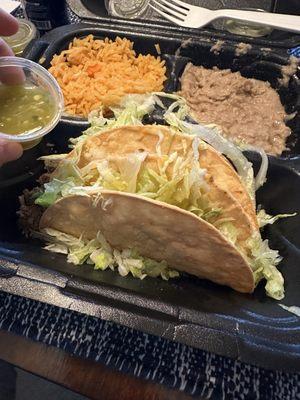 Beef tacos. #2 on menu