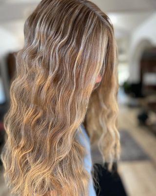 Hand painted balayage