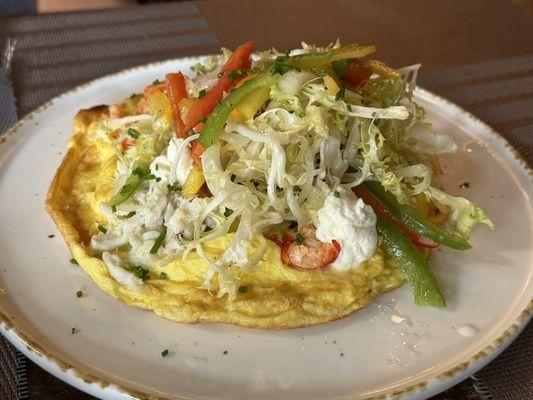 Brunch - crab and lobster frittata