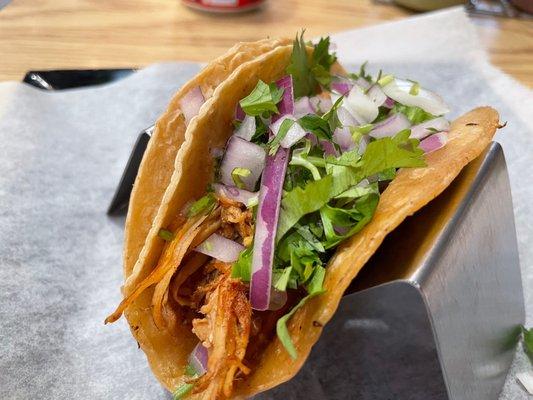 Chicken tinga taco