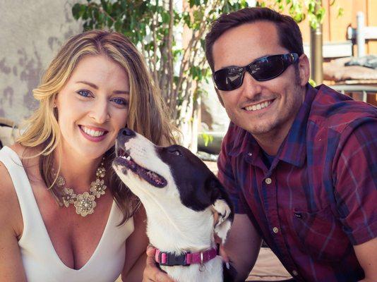 My wife and I, plus our dog Roo!