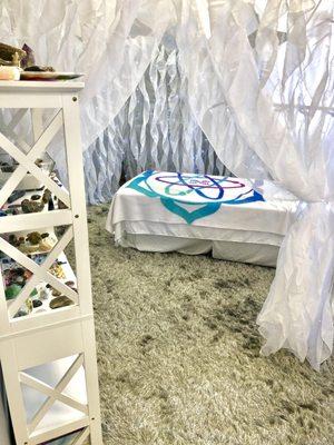 inside the treatment tent