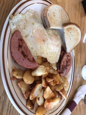 The home fries are amazing, big breakfast special $4.99 doesn't include coffee $1.75