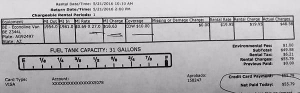 This is the correct receipt and what it should have been from the beginning.