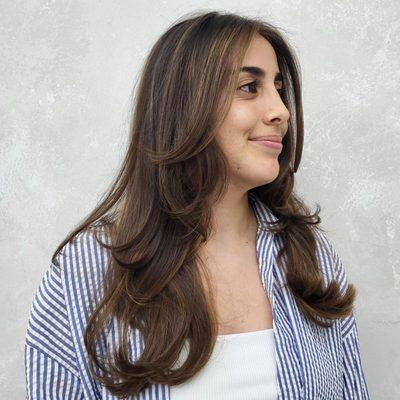 teddy bear brunette * (balayage + haircut + blowout) IG: steph.m.style