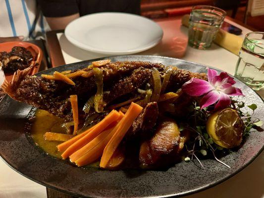 The star of the show. Whole Snapper