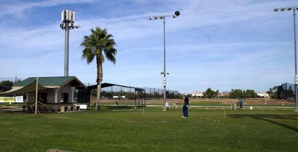 Shaded and Lighted Golf Practice Facility