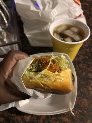 Fried spicy chicken sandwich