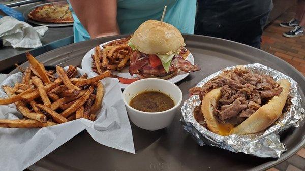 Thr fresh cut fries & big burger with an awesome bun! Reminded me of a place in Racine.