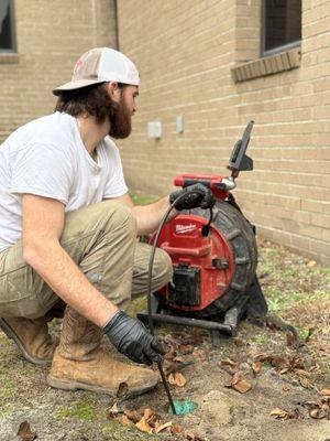 Camera Line inspection of sewer line.