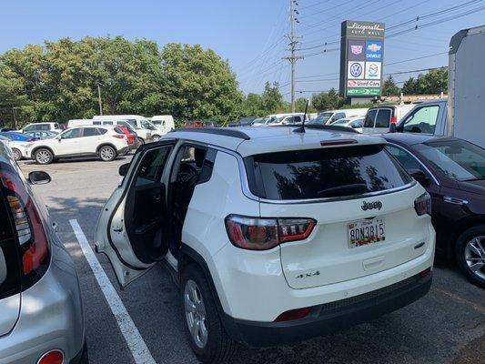 No damage to the car. The stole from the Mother Seton Grounds.