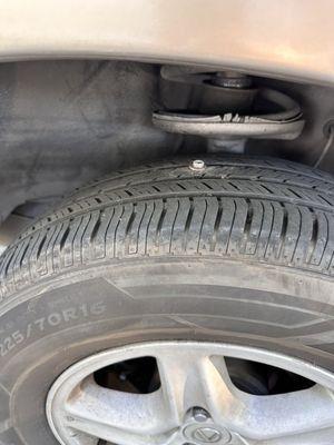 Bolt in tire