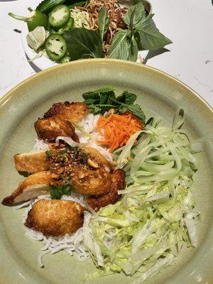 Bun Chao Tom (Grilled Ground Shrimp Vermicelli Noodle Bowl) $18.99