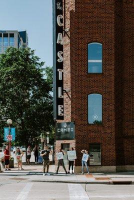 Meets at the castle downtown