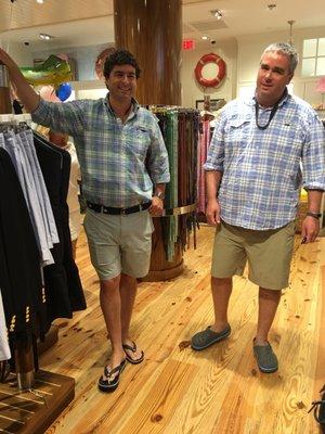 Shep and Ian in Vineyard Vines at the Waterside Shops, Naples FL.