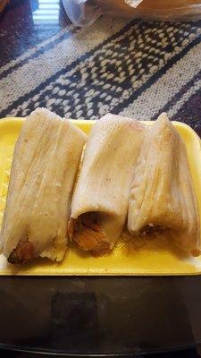 These tamales are so good! They're big portions and very reasonably priced. Thank you so much Alicia I will definitely be back!
