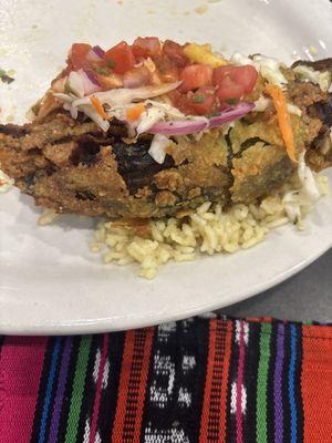 Fried vegetarian pepper