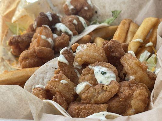 The lemon dill sauce is great!