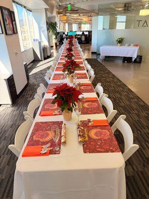 Our company's annual Thanksgiving luncheon.